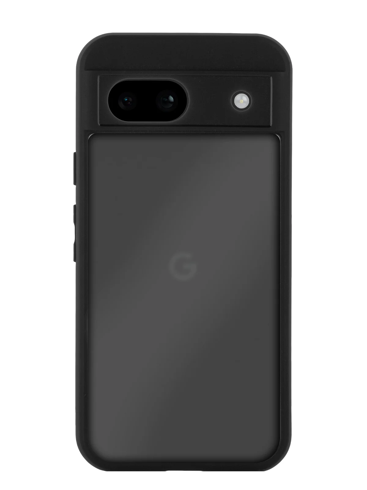 Черный чехол для Google Pixel 8a пластиковый с силиконом BROSCORP противоударный с защитой камер