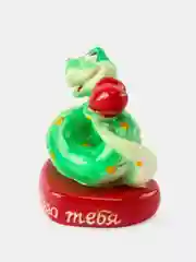 Лесной зеленый новогодняя фигурка "Змея", 8 видов, наборы фигурок, символ года 2025, подарок, 7 х 7 х 6 см