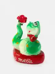 Тёмно-зелёный новогодняя фигурка "Змея", 8 видов, наборы фигурок, символ года 2025, подарок, 7 х 7 х 6 см