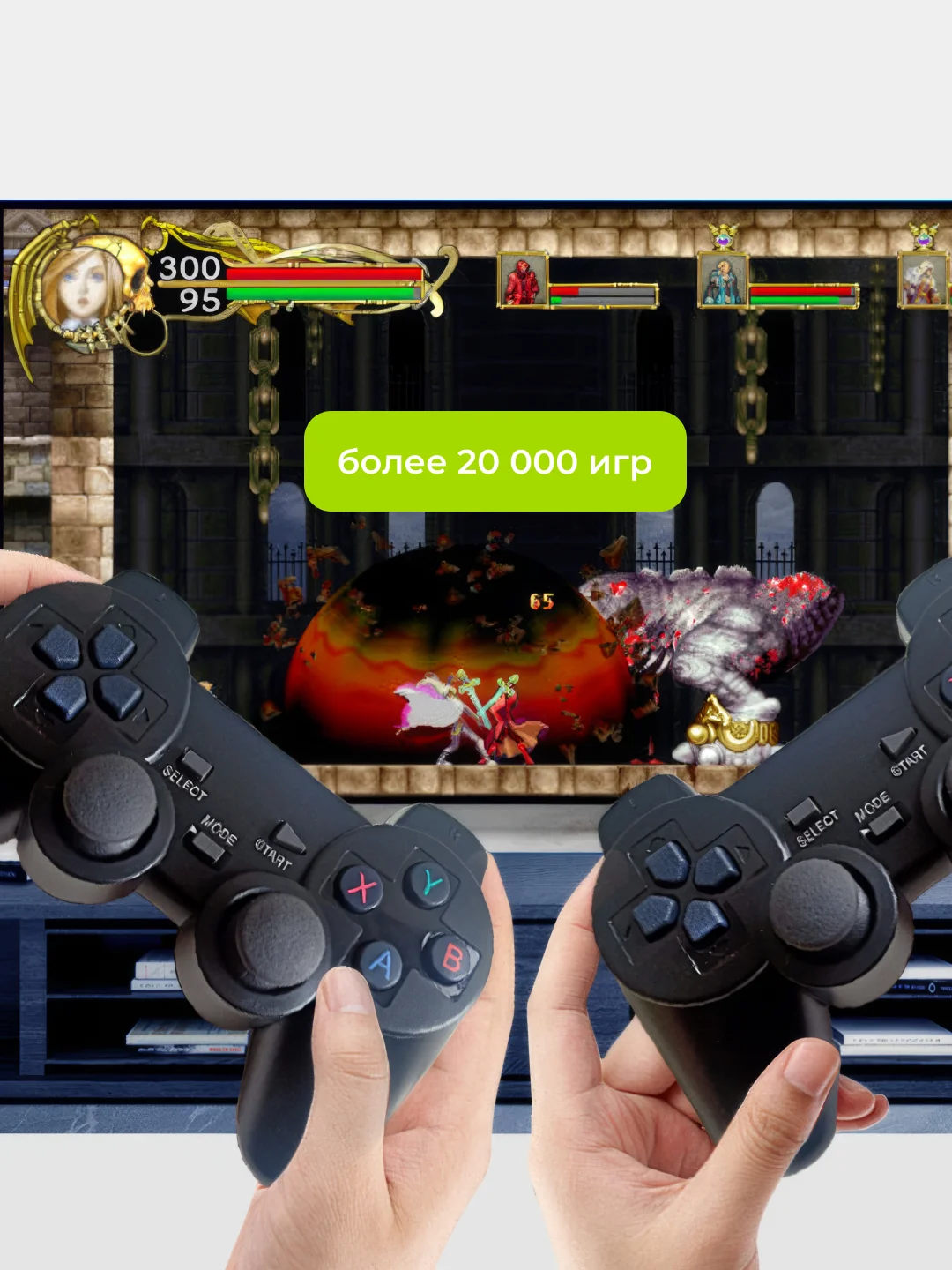 Черный игровая приставка Game Stick 64 GB беспроводная, 4k Ultra HD, со встроенными играми