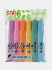 Текстовыделители пастельные Staff Stick Pastel, 152532, набор 6 цветов, маркеры выделители