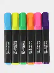 Текстовыделители неоновые Staff Stick Neon, 152534, набор 6 цветов, маркеры выделители
