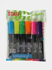 Текстовыделители неоновые Staff Stick Neon, 152534, набор 6 цветов, маркеры выделители