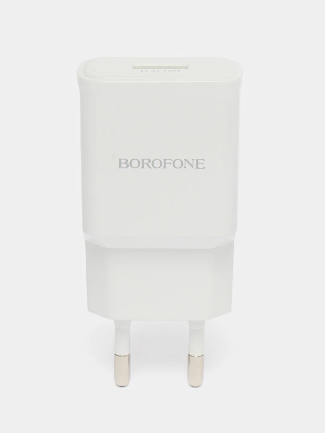 Белый зарядное устройство Borofone BA59A (1xUSB, QC 3.0, 18W+ опц.кабель Micro-USB или Type-C)