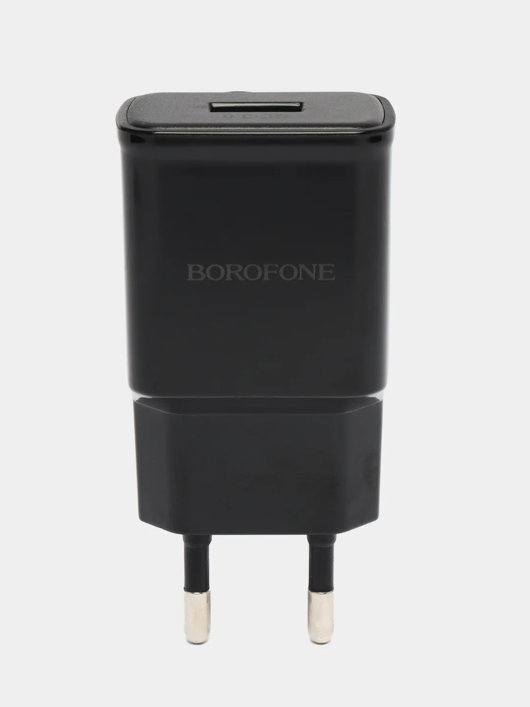 Черный зарядное устройство Borofone BA59A (1xUSB, QC 3.0, 18W+ опц.кабель Micro-USB или Type-C)
