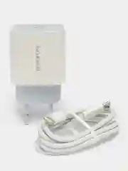 Белый зарядное устройство Borofone BA38A Plus (Type-C, 3A, PD20W, QC3.0+кабель для Apple iPhone)