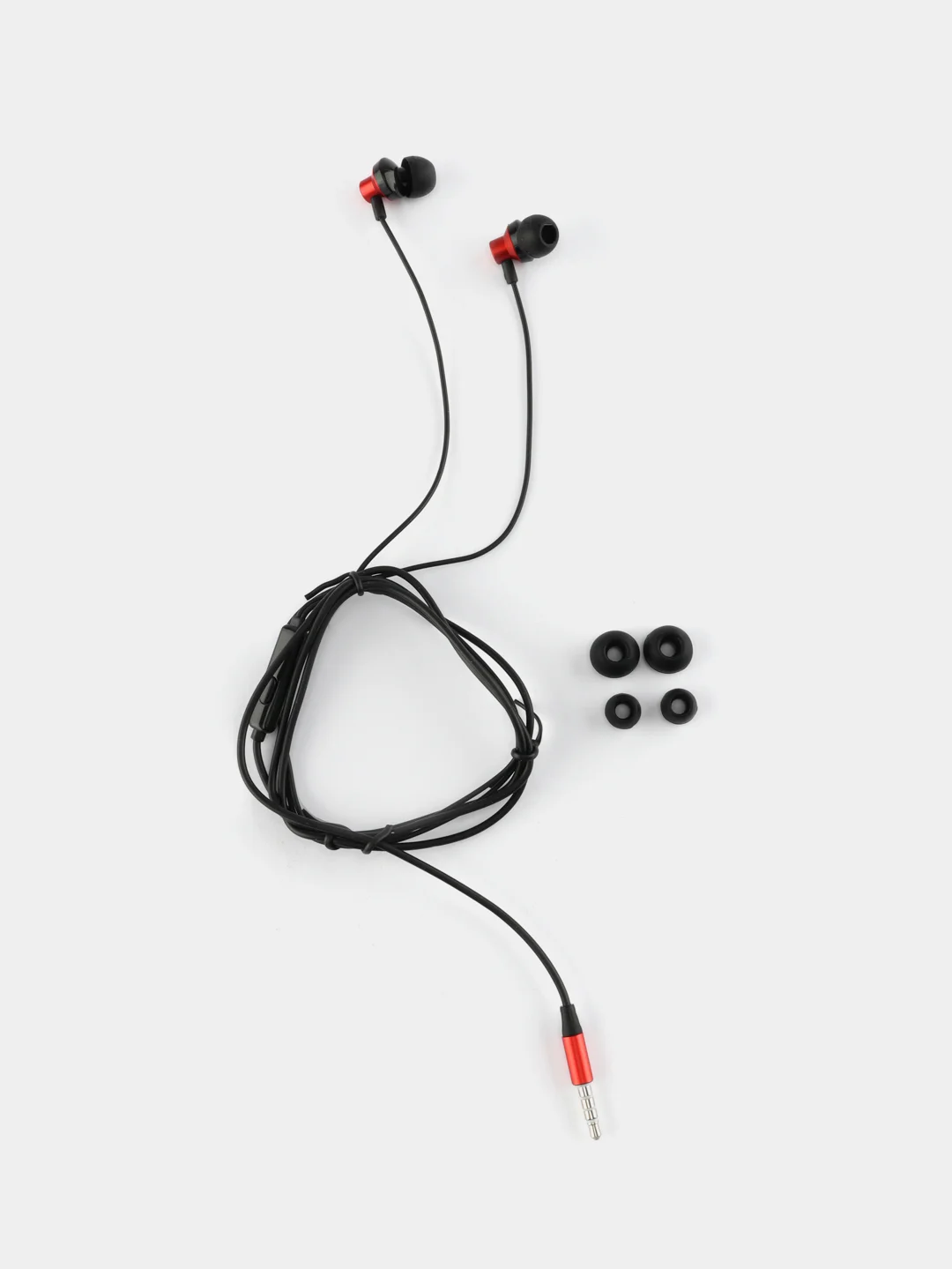 Красный наушники с микрофоном Borofone BM35 3.5mm Jack