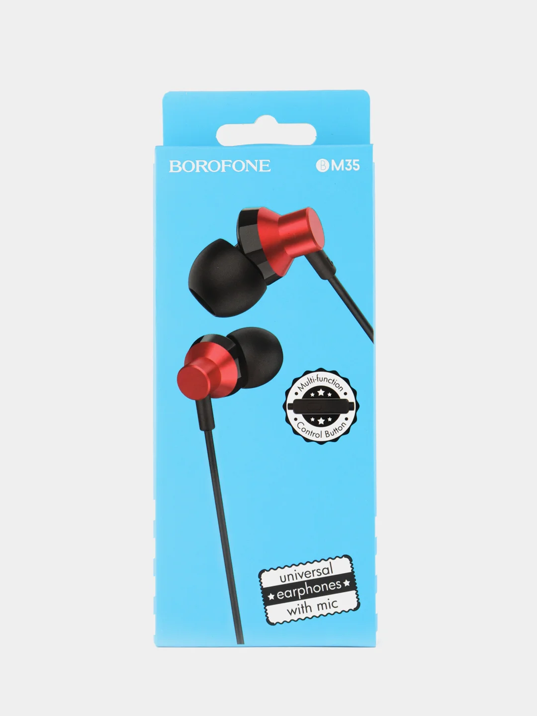 Красный наушники с микрофоном Borofone BM35 3.5mm Jack