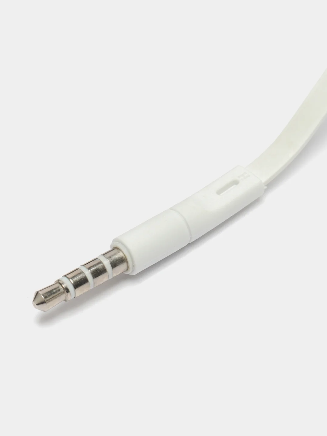 Белый наушники с микрофоном и плоским кабелем Borofone BM23 3.5mm Jack