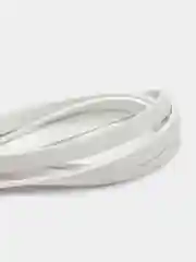 Белый наушники с микрофоном и плоским кабелем Borofone BM23 3.5mm Jack
