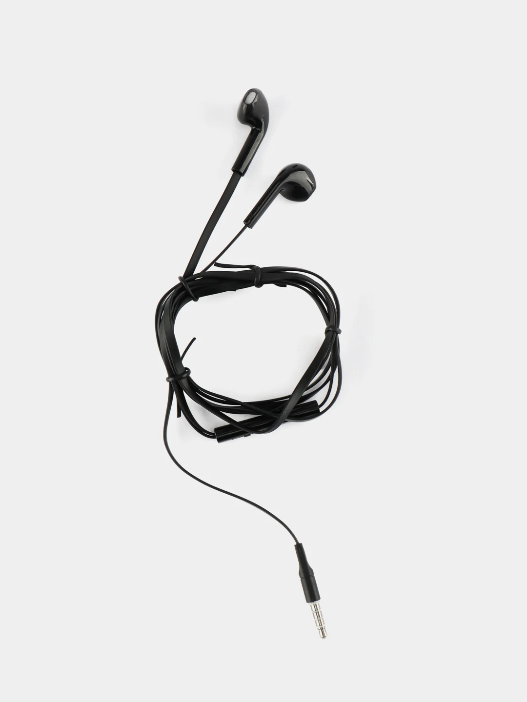 Черный наушники с микрофоном и плоским кабелем Borofone BM23 3.5mm Jack