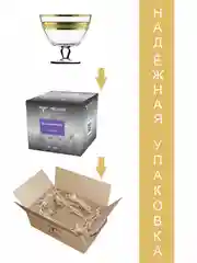 Ваза стеклянная на ножке для фруктов 1 шт., 1500 мм., PROMSIZ коллекция Ультра