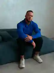 Синий мужской лонгслив поло, классическое поло длинный рукав