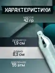 Баллончик СО2 для пистолета/ Баллончик для пневматических пистолетов 1, 3 и 5 штук