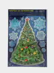 Наклейки Елочка со снежинками