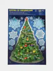 Наклейки Елочка со снежинками