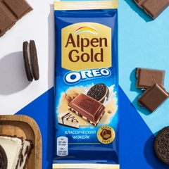 Шоколад молочный Alpen Gold Орео Классический Чизкейк (сухой сыр/печенье), 85 г
