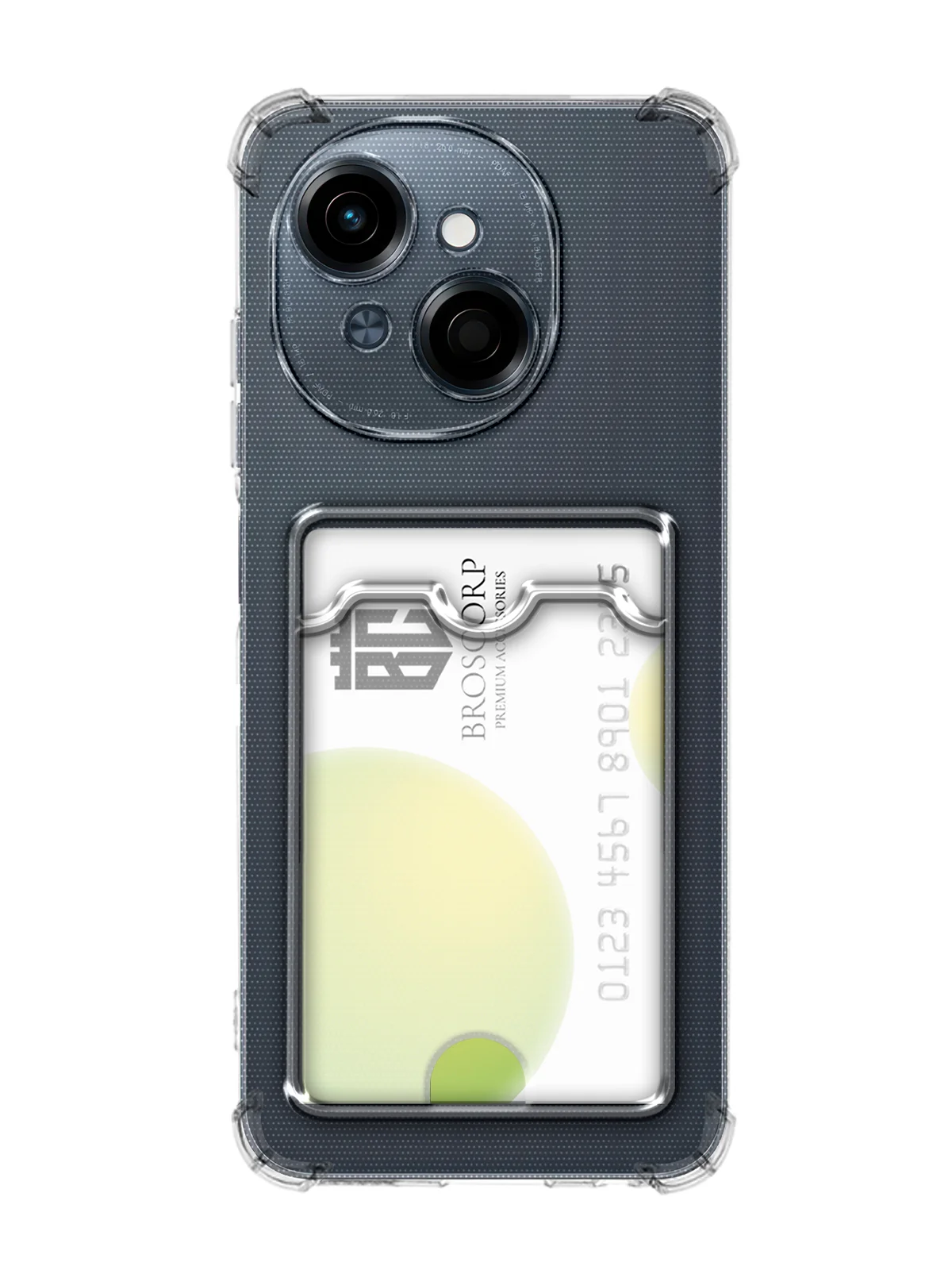 Молочный чехол для Tecno SPARK Go 1 противоударный силиконовый BROSCORP с защитой углов, карманом