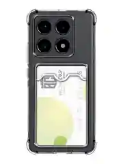 Молочный чехол для Xiaomi 14T Pro противоударный силиконовый BROSCORP с защитой углов, карманом/без