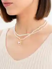 Ожерелье двойное, с подвеской, жемчуг