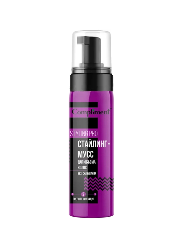 Compliment STYLING PRO Стайлинг-мусс для ОБЪЕМА волос, средняя фиксация, 150 мл