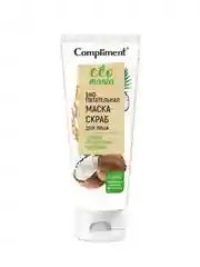 Compliment Ecomania биопитательная маска-скраб для лица с рисом и кокосовым молочком, 80мл