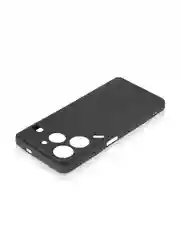 Черный чехол для Tecno Pova 6 Neo силиконовый BROSCORP матовый тонкий с бортиком- защитой камер