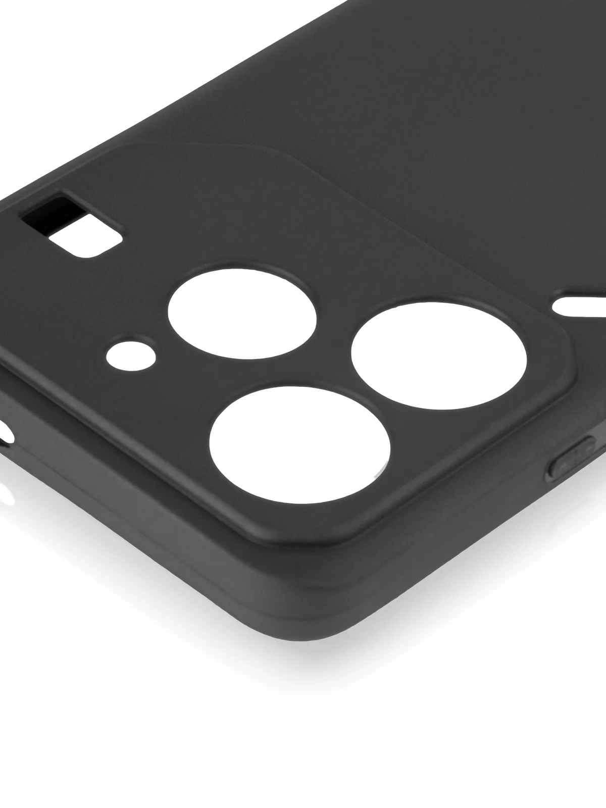 Черный чехол для Tecno Pova 6 Neo силиконовый BROSCORP матовый тонкий с бортиком- защитой камер
