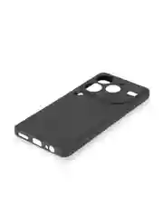 Черный чехол для Tecno Pova 6 Neo силиконовый BROSCORP матовый тонкий с бортиком- защитой камер