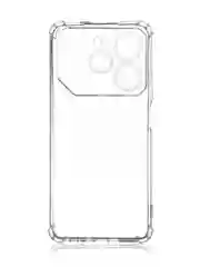 Прозрачный чехол для Tecno Pova 6 Neo противоударный силиконовый BROSCORP прозрачный, защита углов