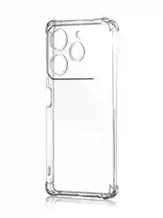 Прозрачный чехол для Tecno Pova 6 Neo противоударный силиконовый BROSCORP прозрачный, защита углов