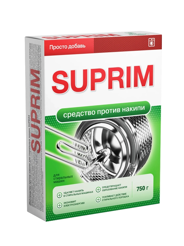 Средство против накипи для стиральных машин  "Suprim" , 750 г