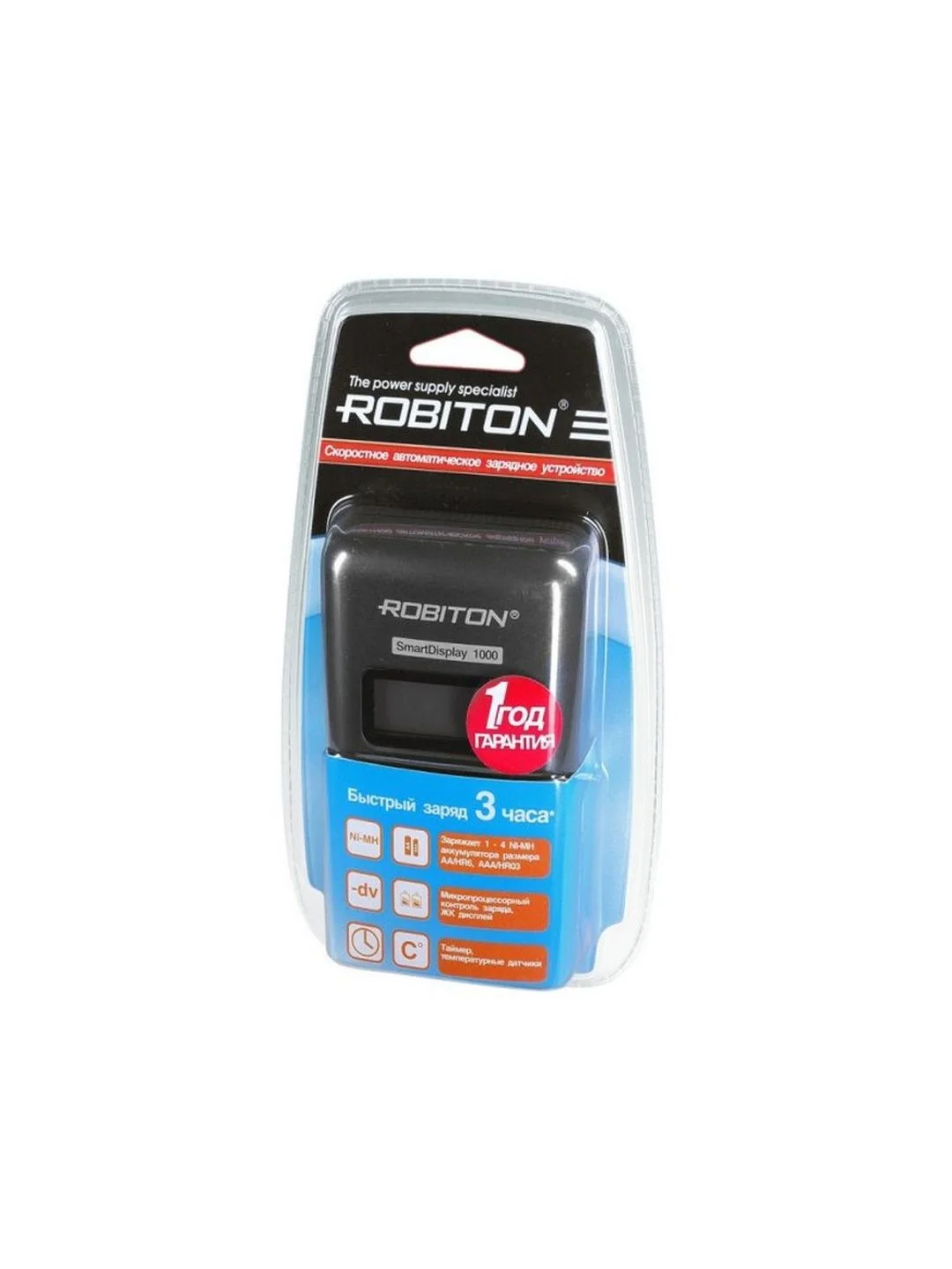 Зарядное устройство ROBITON SmartDisplay 1000 BL1