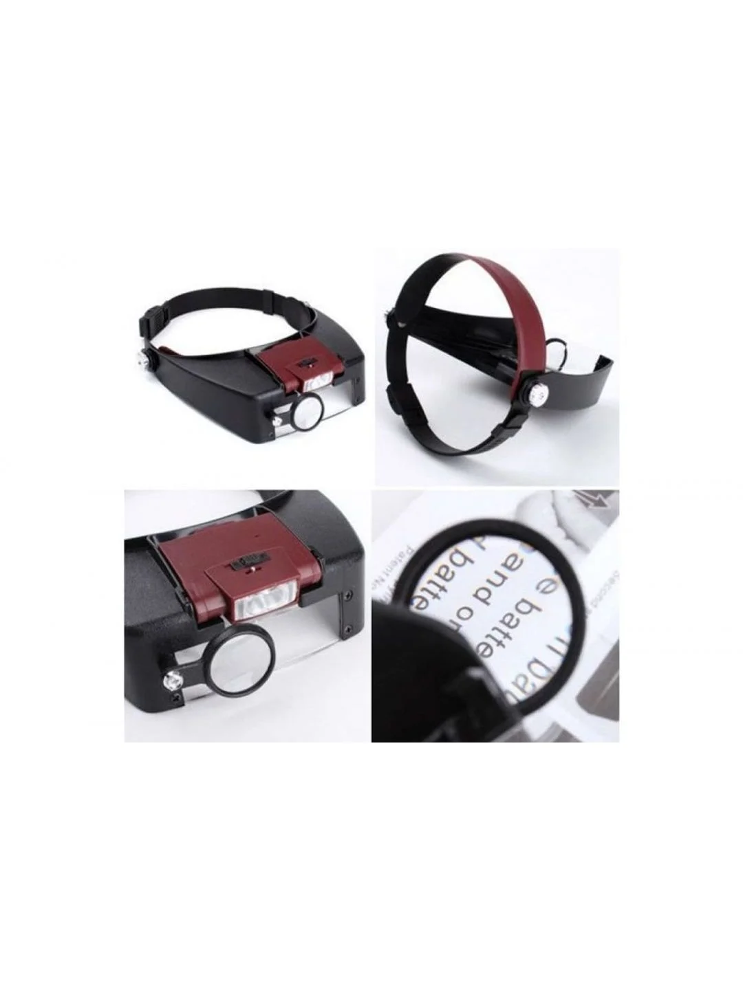 Лупа налобная 1.2/1.8/2.5/3.5x с подсветкой (2 LED)