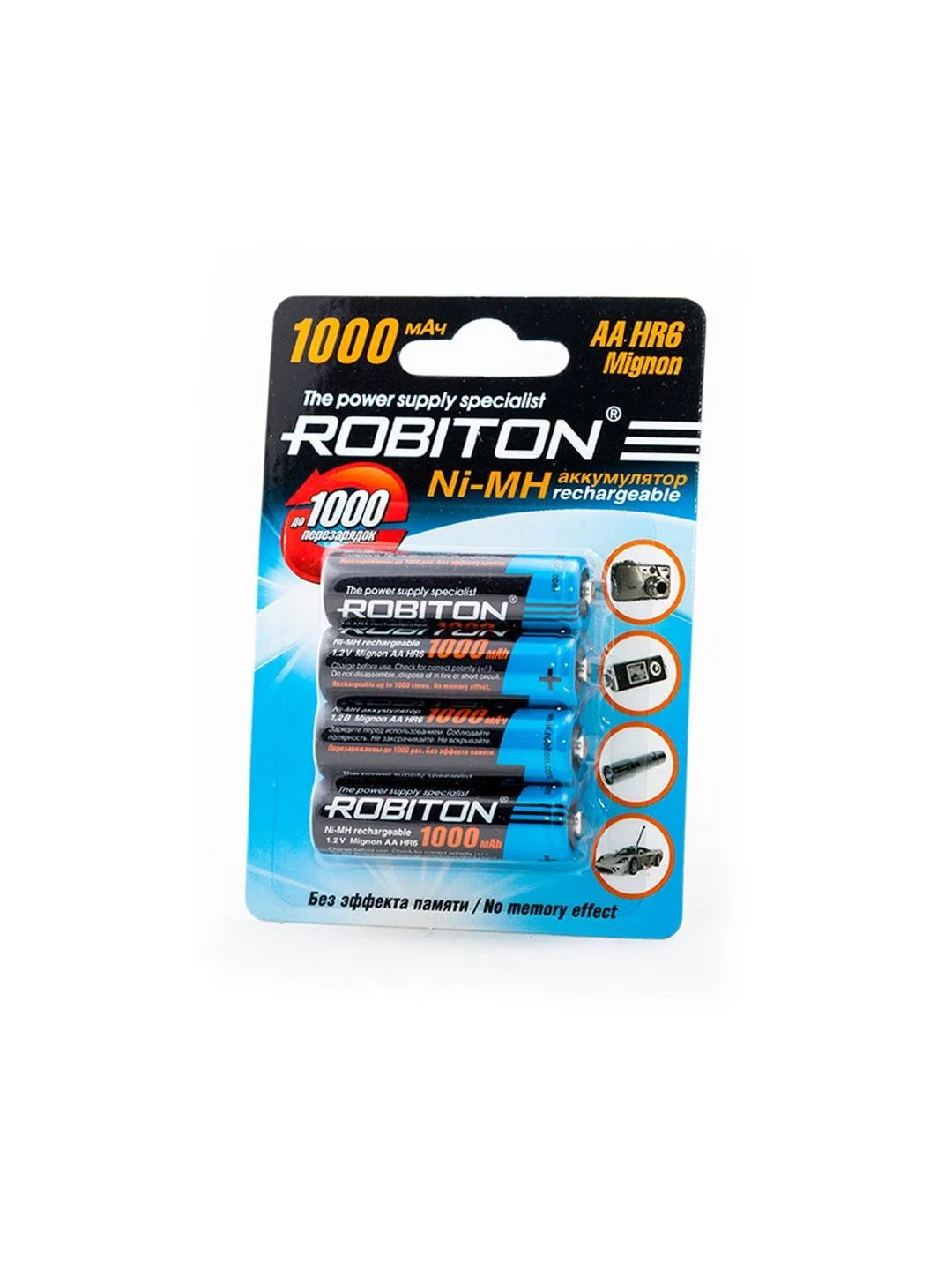 Аккумулятор ROBITON 1000MHAA-4 BL4