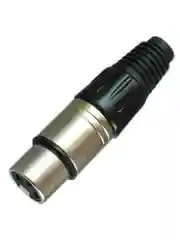 Разъем XLR 3P штекер металл цанга на кабель, черный, Pro Legend