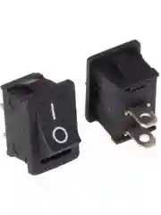 Клавишный переключатель ON-OFF, 2 клавиши красная и зеленая, 6 контактов, подсветка