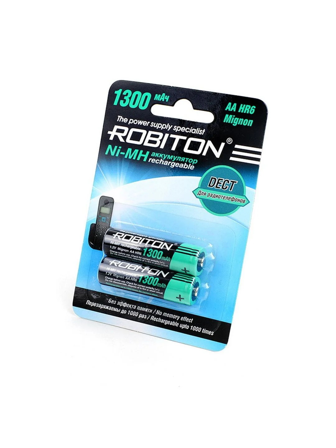 Аккумулятор ROBITON 1300MHAA-2 DECT BL2