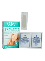 Velvet Восковые полоски для лица Деликатное удаление волос (12 шт)