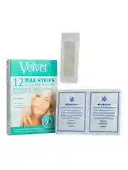 Velvet Восковые полоски для лица Деликатное удаление волос (12 шт)