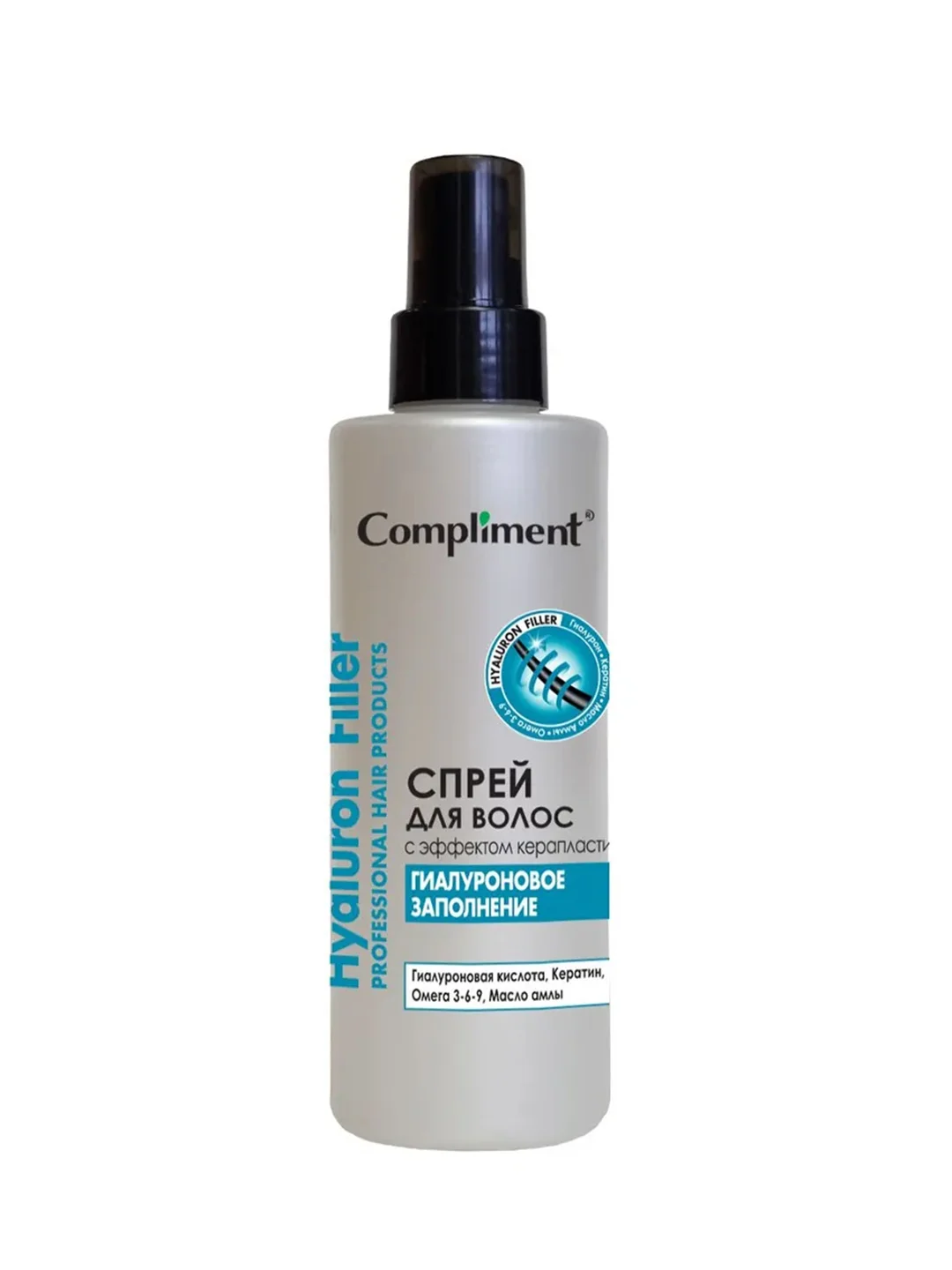 Compliment Спрей для волос с эффектом керапластики Hyaluron Filler, 200 мл