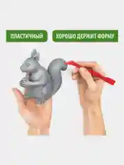 Пластилин скульптурный BRAUBERG ART CLASSIC серый, 0,5кг, мягкий, 106513