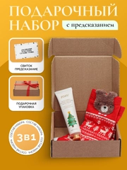 Подарочный набор женский новогодний с  предсказанием,подарок на новый год,новогодние носки