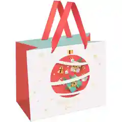 Пакет подарочный новогодний 23*18*10см Meshu "Christmas toy", фольга, матовая ламинация