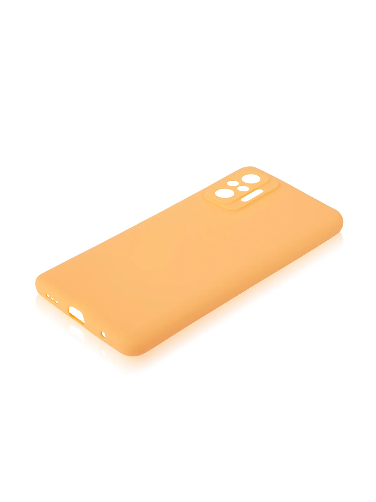 Оранжевый чехол для Xiaomi Redmi Note 10 Pro силиконовый ROSCO матовый тонкий с защитой камер бортик