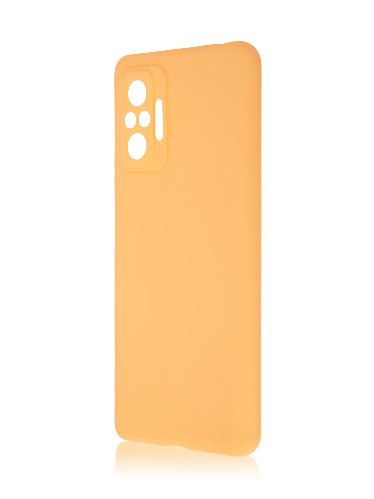 Оранжевый чехол для Xiaomi Redmi Note 10 Pro силиконовый ROSCO матовый тонкий с защитой камер бортик