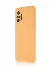Оранжевый чехол для Xiaomi Redmi Note 10 Pro силиконовый ROSCO матовый тонкий с защитой камер бортик