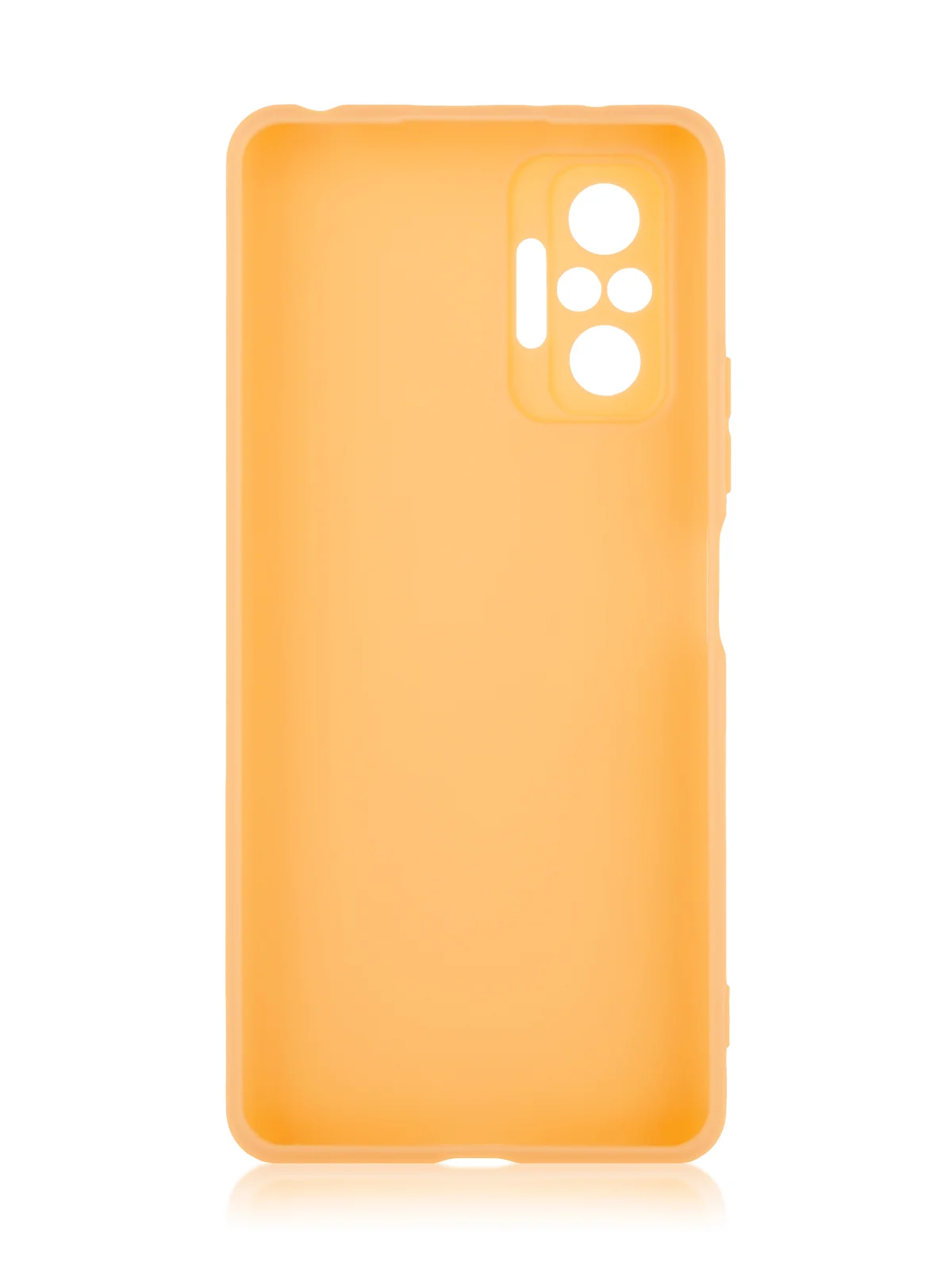 Оранжевый чехол для Xiaomi Redmi Note 10 Pro силиконовый ROSCO матовый тонкий с защитой камер бортик