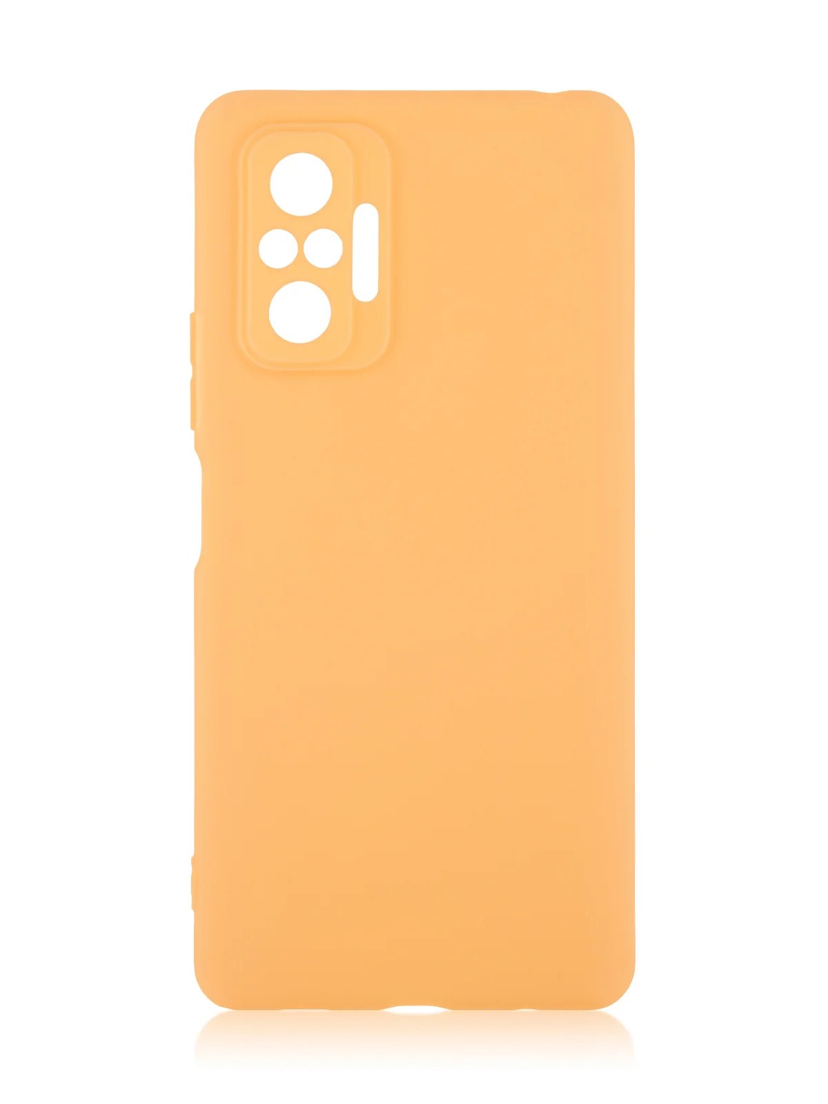 Оранжевый чехол для Xiaomi Redmi Note 10 Pro силиконовый ROSCO матовый тонкий с защитой камер бортик