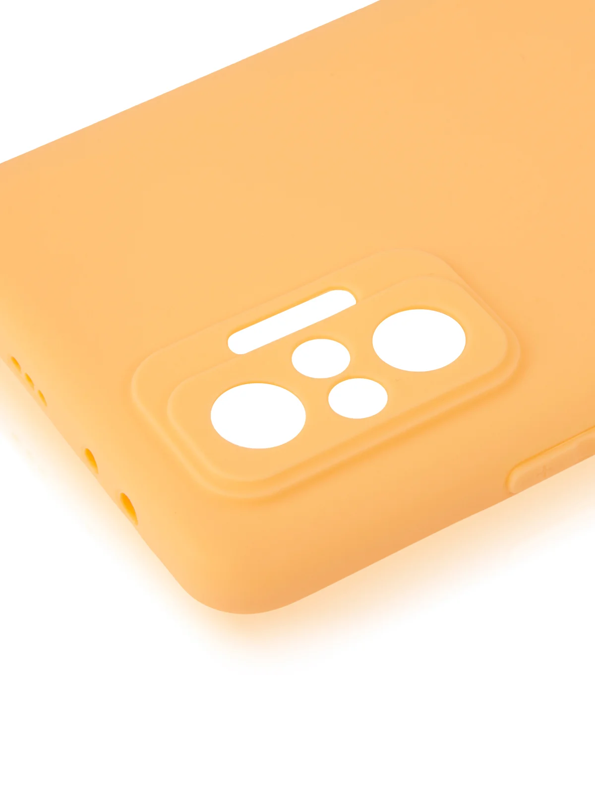 Оранжевый чехол для Xiaomi Redmi Note 10 Pro силиконовый ROSCO матовый тонкий с защитой камер бортик